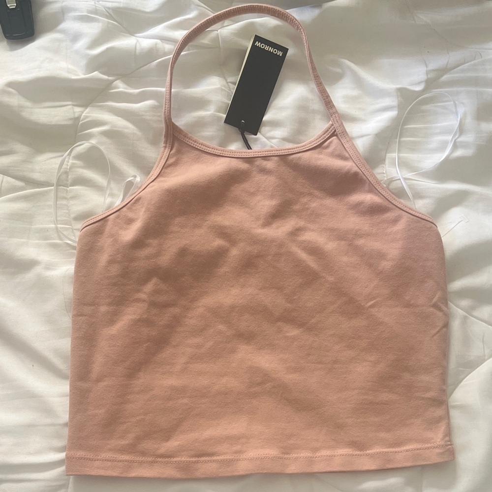 Monrow NWT xs  Pink Crop Top